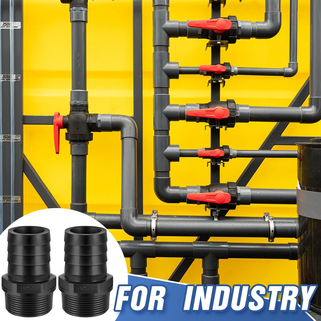 2 Pcs Pool PVC Tube Fitting Barbed Hose Fittings Adapter