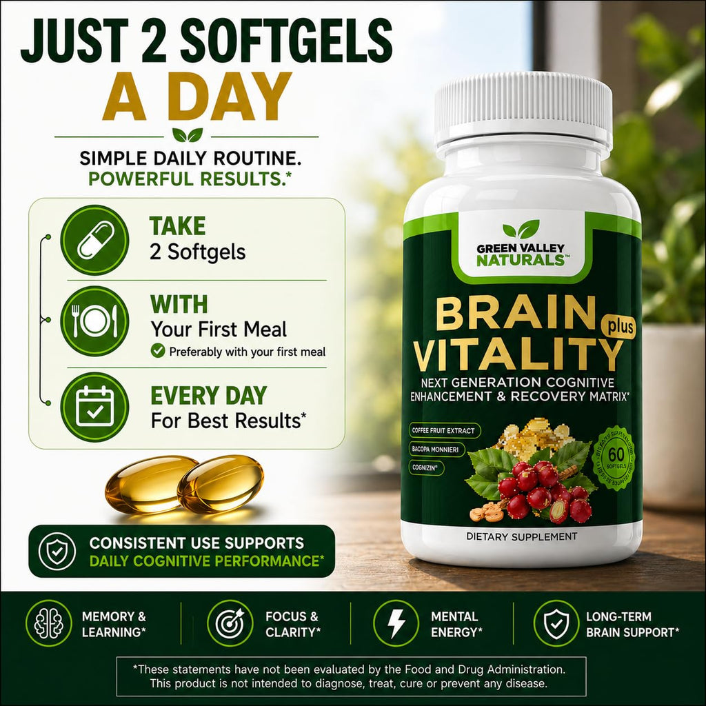Green Valley Naturals Brain Vitality Plus™ Brain Health Supplement