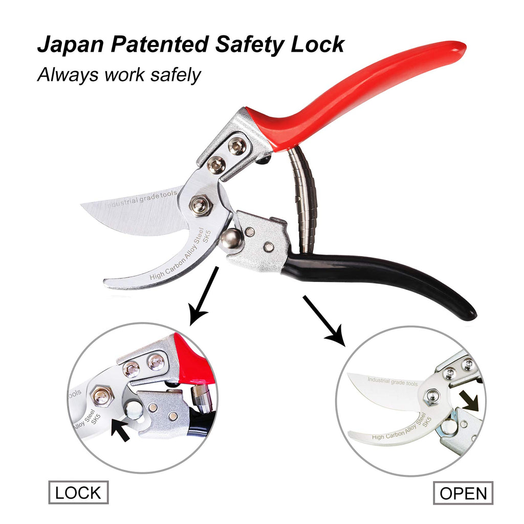 TONMA 8" Garden Shears, Made in Japan, Pruning Shears for Gardening, TP-2