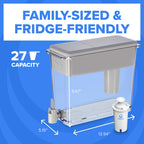 Brita X-Large 27 Cup Water Dispenser, Includes 1 Filter, Gray