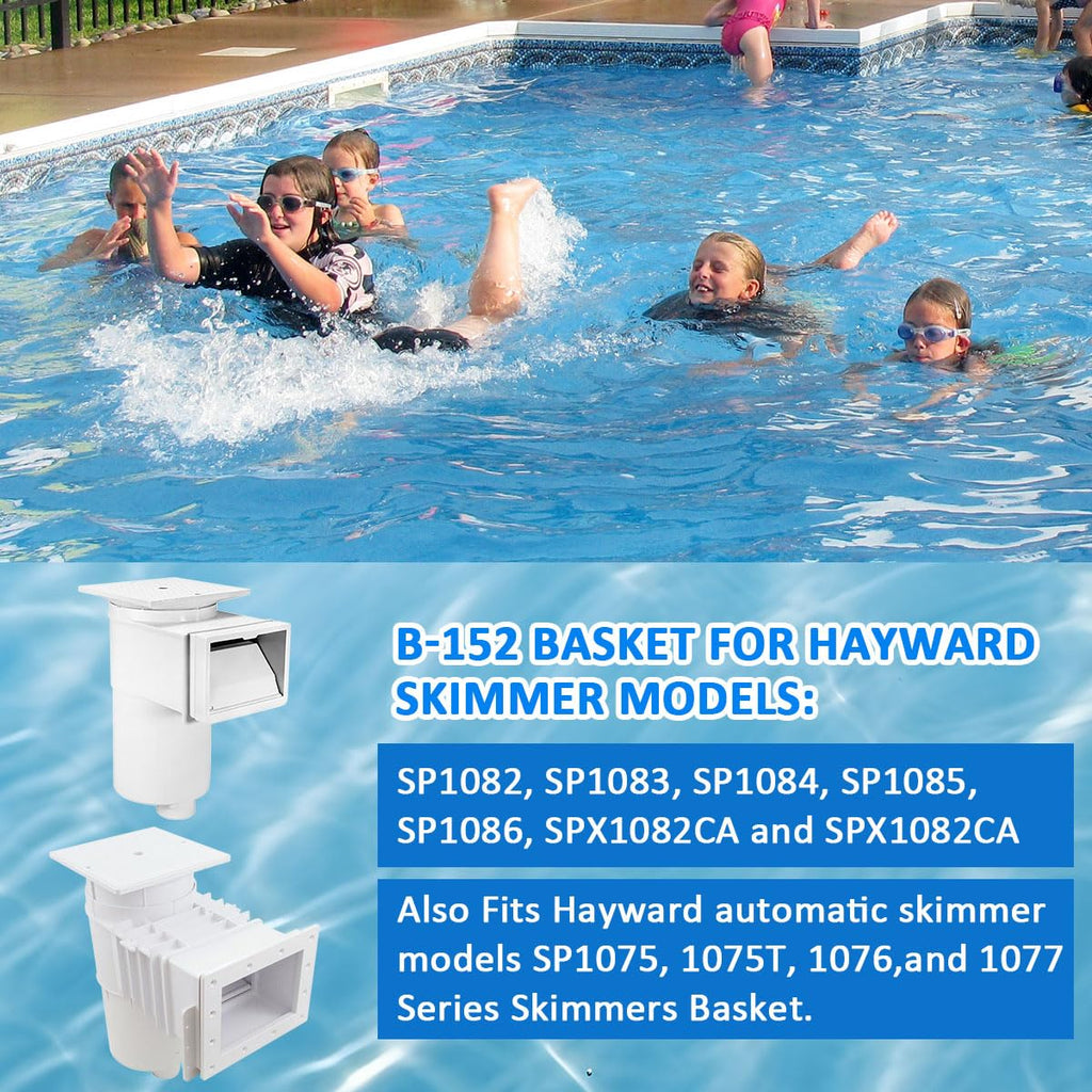 NOOTO B-152 Replacement Basket for Hayward Swimming Pool Skimmer Basket SPX1082CA 1082CA 7" B152 - White