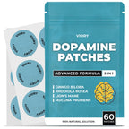 VIORY Dopamine Patches | Mood & Positivity | with Lion’s Mane, Rhodiola Rosea, Ginkgo Biloba, 5-HTP | Dopamine & Serotonin Balance for Women and Men | 60 Days Supply
