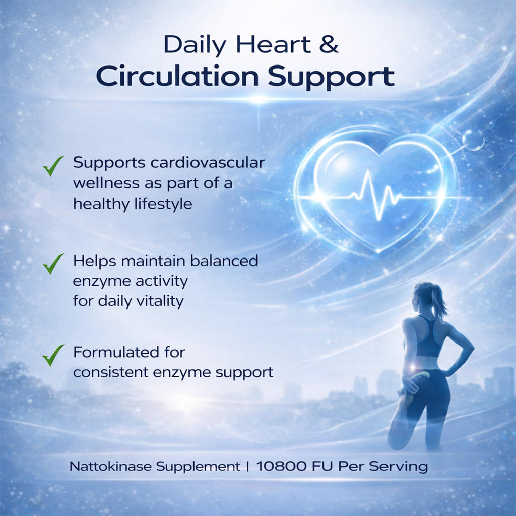 DXWXH Ultimate Nattokinase Capsules, Nattokinase Supplement Organic 10800 FU Per Serving for Heart Health, and Daily Wellness Support, Vegan, Gluten Free, 60 Capsules (2)