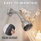 Aqua Elegante High Pressure Shower Head - Best 3 Inch Wall Mount Bathroom Showerhead For Boosting Low Flow With Anti-Clog Nozzles & Adjustable Brass Ball Joint - 1.8 GPM - Polished Chrome