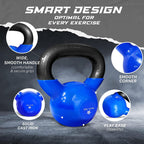 Yes4All Kettlebell, 10 lb Vinyl Coated Cast Iron Strength Training Kettlebells for Home Gym Exercises, Heavy Weights Gym, Fitness, Full Body Workout Equipment, Push up, Grip, Strength Training - Blue