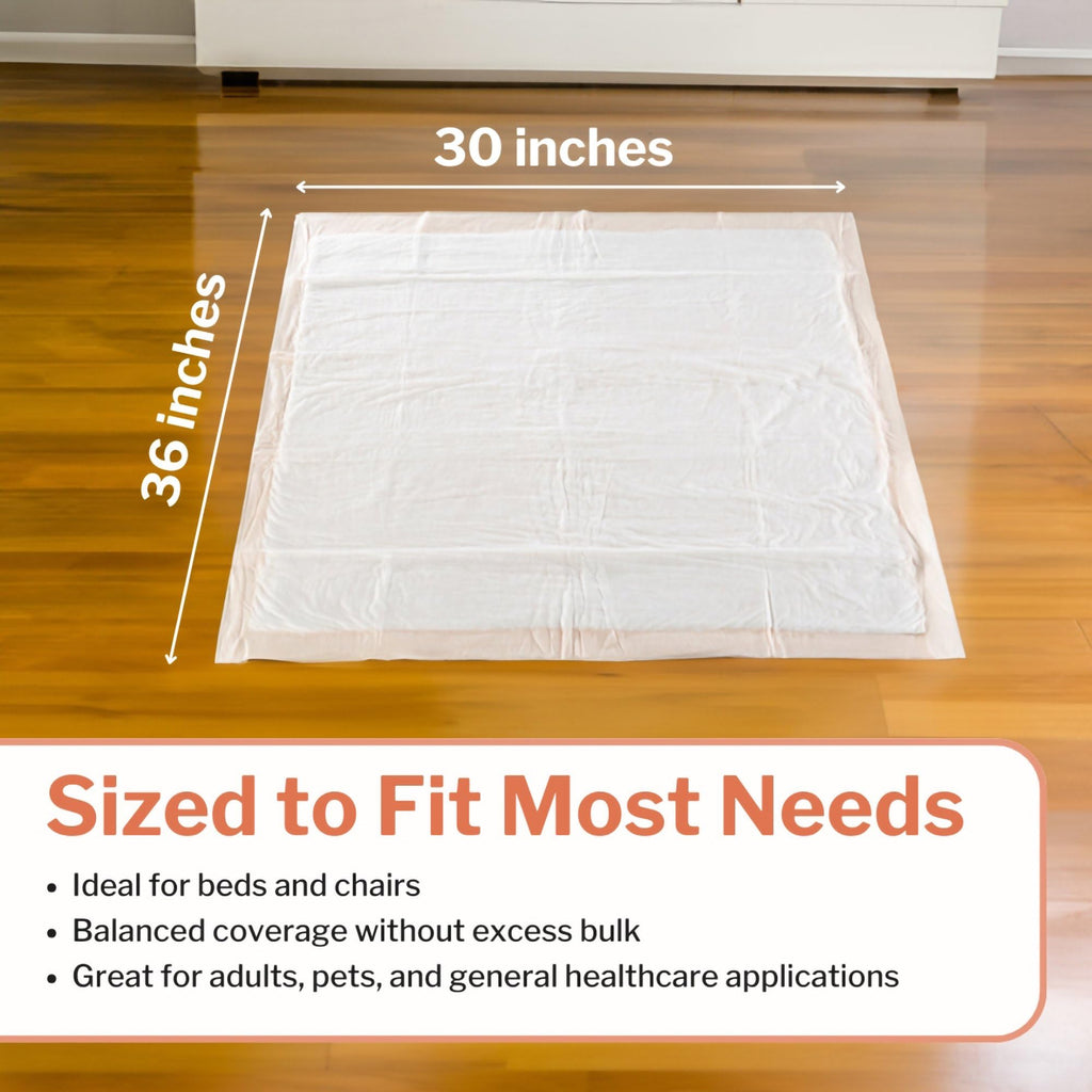 McKesson Underpads Disposable Bed Pads 30" x 36" [10 Count], Heavy Absorbency, Ultra Incontinence Chux Pads for Adults, Elderly, and Baby, Pee Pads