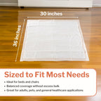 McKesson Underpads Disposable Bed Pads 30" x 36" [10 Count], Heavy Absorbency, Ultra Incontinence Chux Pads for Adults, Elderly, and Baby, Pee Pads