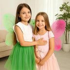 Homaisson 12 Pcs Butterfly Fairy Wings, Sparkle Princess Wings Set, Colorful Costume Accessories for Parties, Glitter Costume Wings with Elastic Straps & Shimmering Patterns, Birthday Party Favors