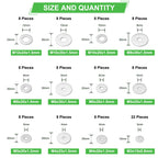 110 Pcs 304 Stainless Steel Metal Flat Washers for Screws and Bolts, Fender Washers Assortment Kit (12 Sizes M3-M12) for Automotive, Industrial & Home Use