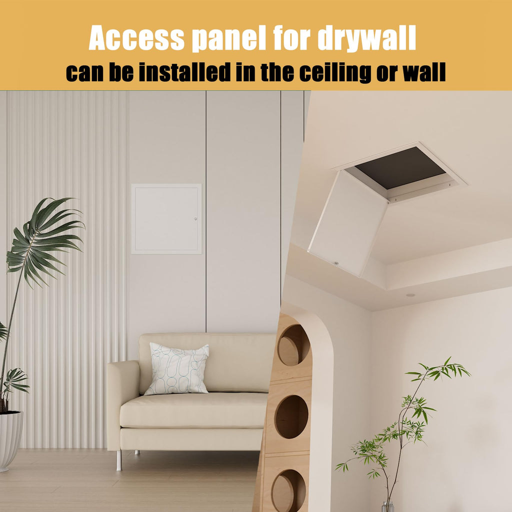 Thicken 1mm 22 x 22 Access Panel for Drywall,Attic Door, Ceiling Access Panel for Drywall,22x22 Metal Access Panels are Thickened to 1mm to Solve The Problem of Fragile Panels(Screwdriver Latch)
