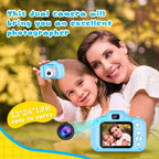 Seckton Upgraded Kids Selfie Camera, HD Digital Video Camera for Kids-Blue