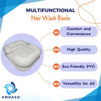 AMDASO Portable Hair Washing Station, Locs Detox Tub, Portable Shampoo Bowl, Inflatable Wash basin, Hair washing basin for bedridden, Dreadlock accessories, Inflatable Shampoo Basin