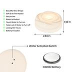 Aignis 24pcs Flameless LED Floating Candles, White Rose Plastic Tealight Battery Operated, 120+ Hours Glow Time, Cozy Light for Romantic Pool/Bathtub/Hot Bath/Wedding Centerpiece Decor(D2.83*H1.42)