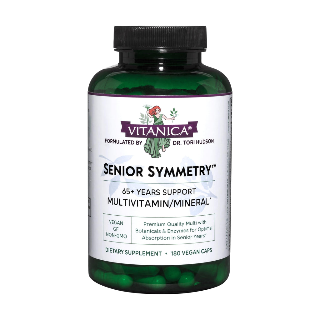 Vitanica, Senior Symmetry, 65 Years and Up Multivitamins and Minerals, Vegan, 180 Capsules