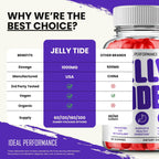 Jelly Tide Gummies Keto ACV, Jellytide ACV Supplement Gummies - Maximum Strength, Jelly Tide Keto+ ACV Gummys, All Natural Support Formula Keto+ACV Advanced Formula, Jellytide Reviews (2 Pack)