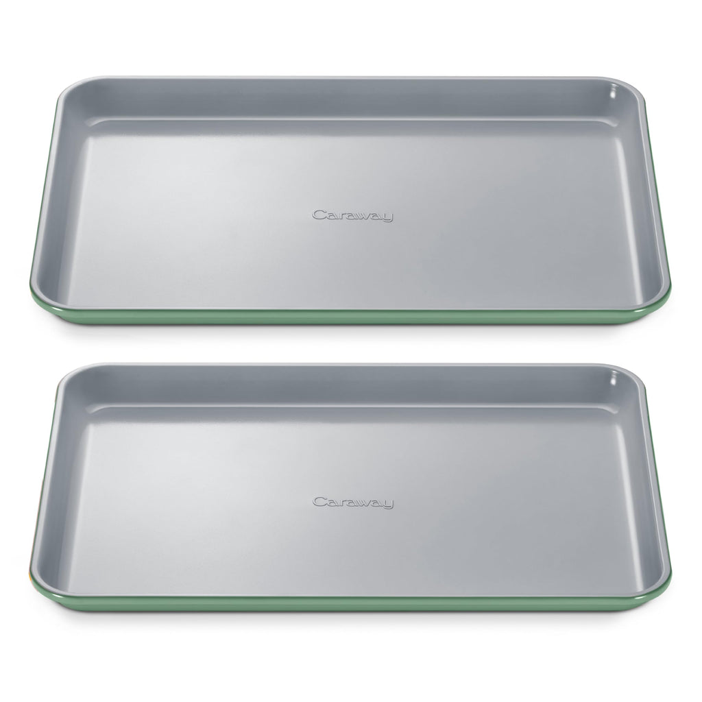Caraway Non-Stick Ceramic Medium Baking Sheet - Naturally Slick Ceramic Coating - Non-Toxic, PTFE & PFOA Free - Perfect for Baking, Roasting, and More - Medium (15" x 10") - Sage