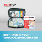 BloodSTOP-Hemostatic Dressing: Controls Bleeding Fast, Natural, Plant-Based Wound Dressing, Cuts, Road Rash, Abrasions, Nosebleeds, Bleeding Control Kit, Stop the Bleed Kit - Safe for All Ages, 10 Ct