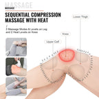 FIT KING Knee Massager with Heat, Knee Brace Wrap for Arthritis Pain Relief, Air Compression Massage Improves Circulation, 3 Modes and 3 Intensities