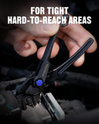 WORKPRO Mini Pliers Wrench, 4-Inch Smooth Jaw Pliers, High-Toughness Alloy Steel Adjustable Wrench Pliers with Smooth Parallel Jaws, Anti-Rust Coating, EDC Pliers for Tight Spaces & Versatile Use