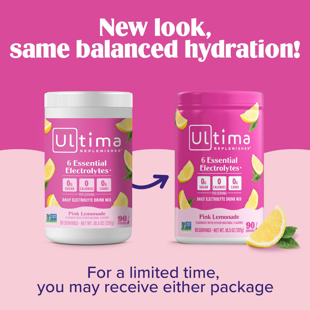 Ultima Replenisher Daily Electrolyte Powder Drink Mix, 90-Serving Canister