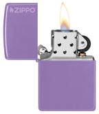 Zippo Classic Smoky Lavender Logo Pocket Lighter