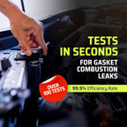 FORTIVO Head Gasket Tester Kit – Over 100 Tests, Complete Combustion Leak Test System with Universal Radiator Adapter, Works on Cars, Trucks, SUVs and Leak Detection Fluid 8oz