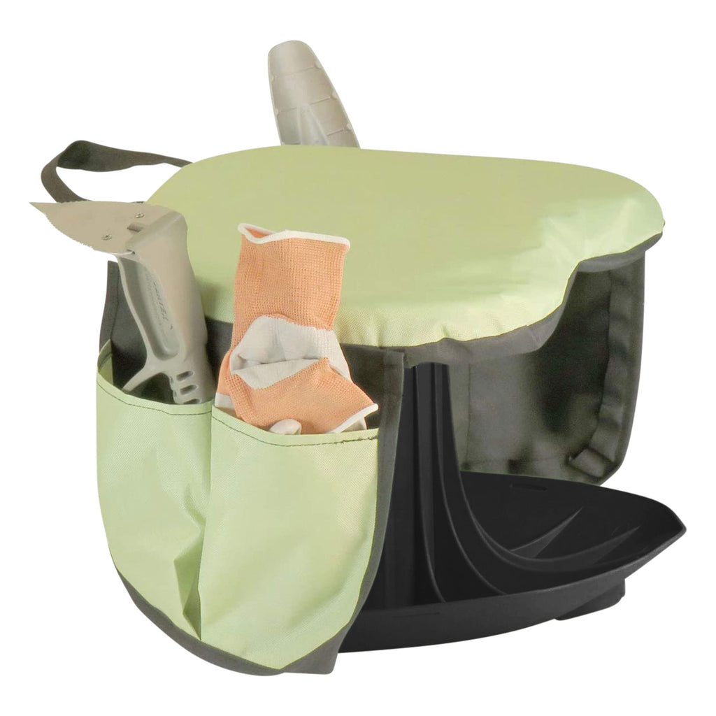 Vertex Premium Garden Rocker with Cushion, Cover and Pockets | Gardeners Work Seat Stool for Weeding Planting Tool | Made in USA | Model GB1227
