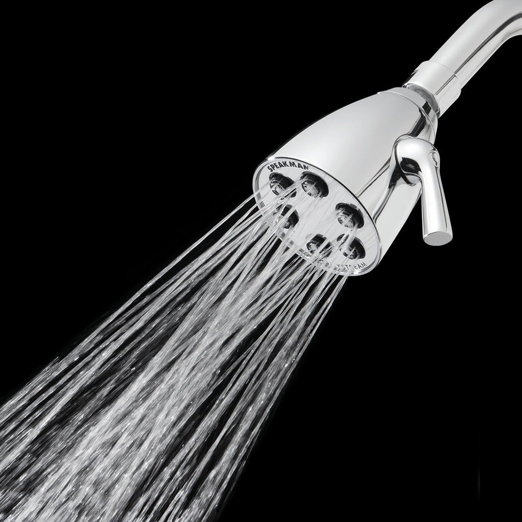 Speakman S-2252 Signature Icon Anystream Adjustable High Pressure Shower Head-2.5 GPM Solid Brass Replacement Bathroom Showerhead, Polished Chrome Finish