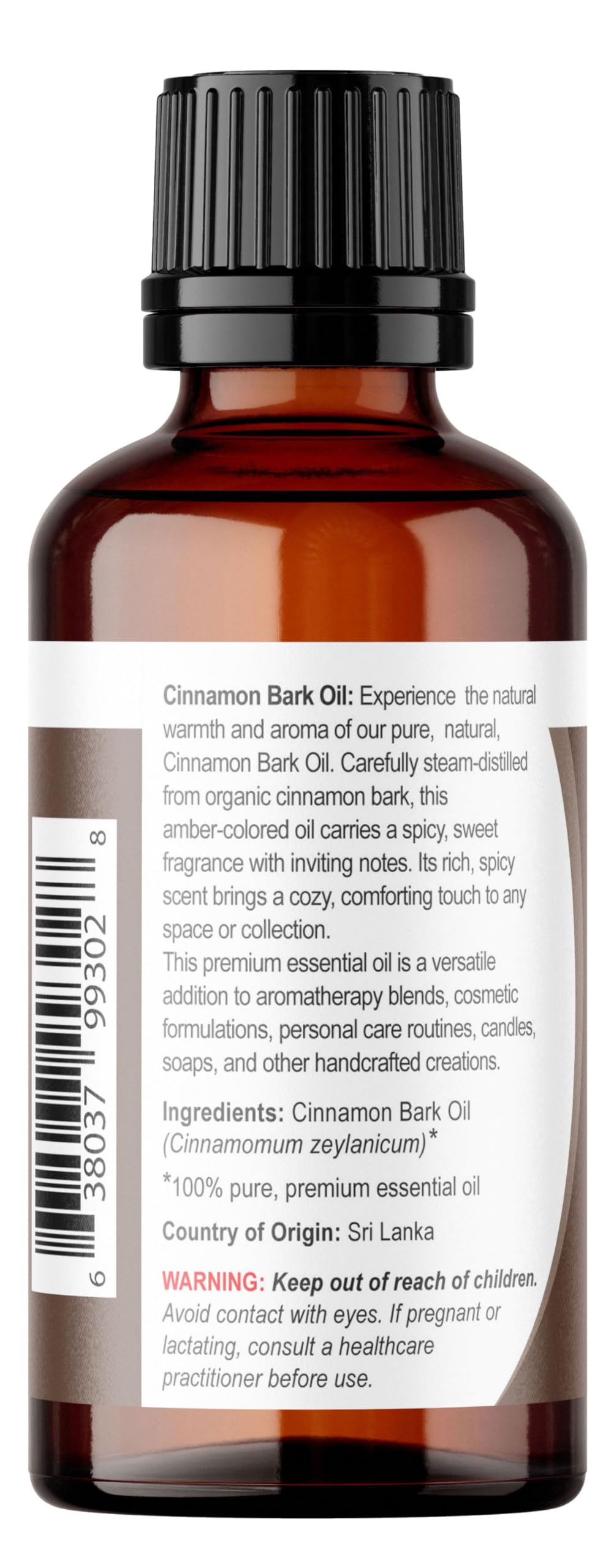 Viva Doria Cinnamon Bark Essential Oil, 100% Pure, Natural Essential Oil, Undiluted, for Aromatherapy | Food Grade, 30 mL (1 Fluid Ounce)