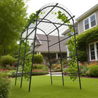 Garden Arch Trellis, 7.5FT Extra Tall Polyethylene-Coated Stainless Steel Garden Trellis for Climbing Plants, Vegetables, Flowers, Outdoor Pergola Arbor Wedding Party Decoration, Cucumber Trellis, Gar
