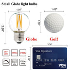 LiteHistory Dimmable E26 Edison Bulb G16.5 Light Bulb 6W Equal 60 watt Light Bulb AC120V Warm 2700K E26 led Bulb for Pendant,Chandeliers,Vanity,Wall sconces Edison Light Bulbs 60 Watt 600lm 6Pack
