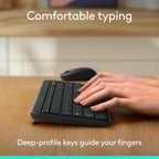 Logitech MK250 Wireless Bluetooth Keyboard and Mouse Combo - Graphite