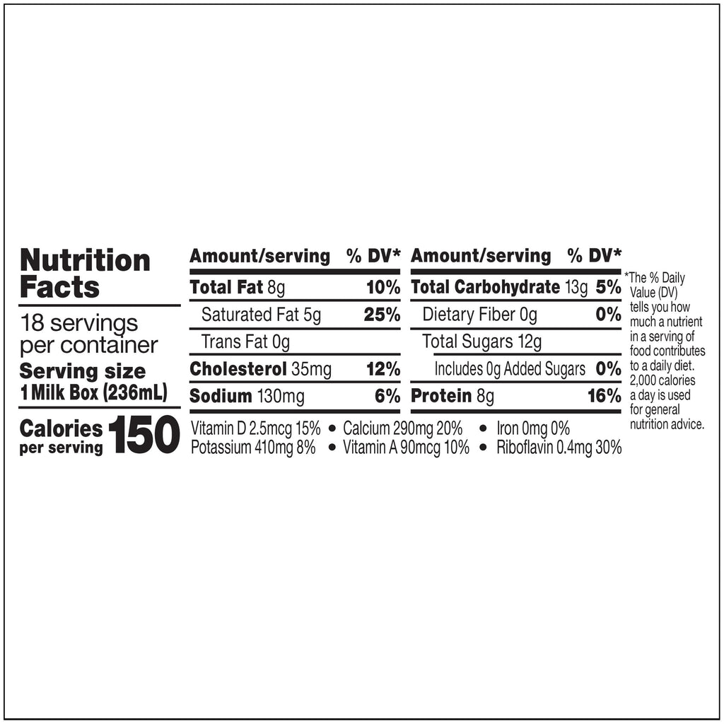Horizon Organic Shelf Stable Whole Milk Boxes, Pack of 18-8g Protein per Serving