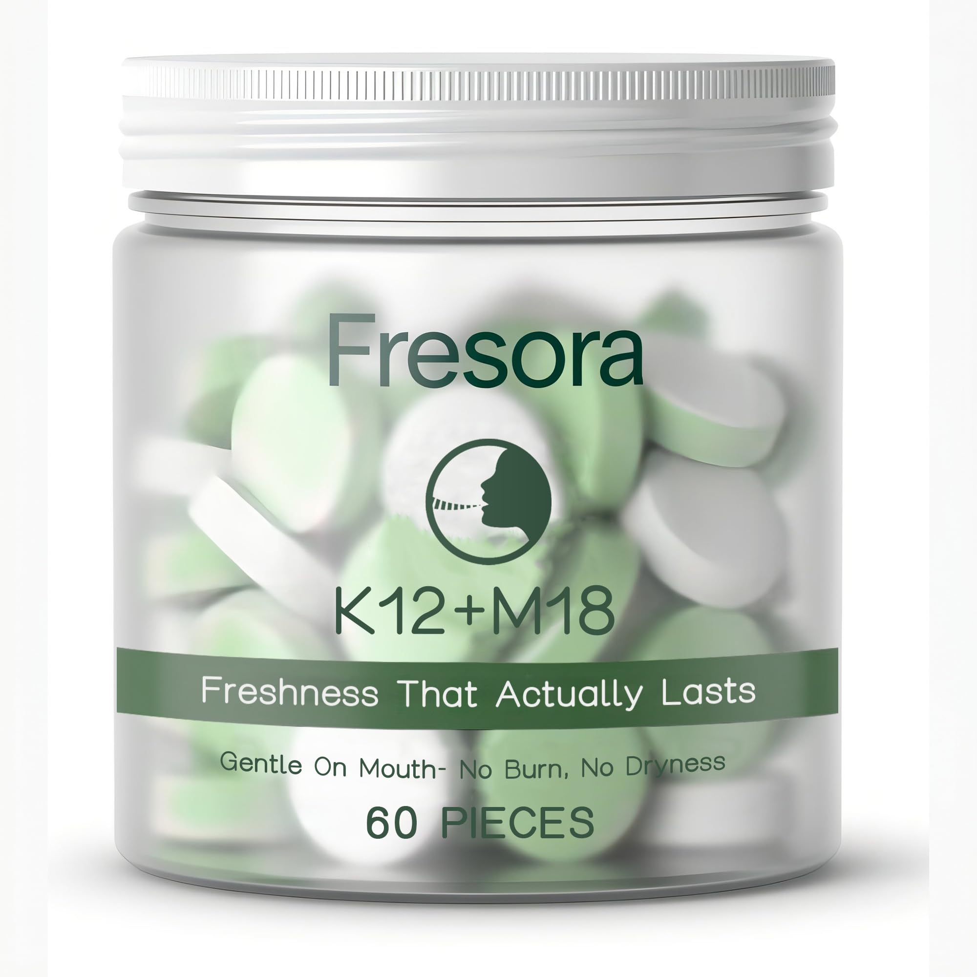 LINELLE Fresora Oral Probiotics, with K12 & M18, Sugar-Free Mint Tablets for Daily Oral Balance & Clean Mouthfeel