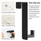 WUIVIUT 2 Pack Heavy Duty Single Over The Door Hooks L-Shaped Bedroom Door, Jacket Hanger Hook, 1.77 inch Wide Over The Door Hook, Strong Holder for Coats(L Shape 2 Pack, Fits 1-3/4'' Thick)
