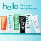 hello Antiplaque and Whitening Fluoride Free Toothpaste, Whitening Toothpaste with Coconut Oil and Tea Tree Oil, Helps Whiten Teeth, Natural Peppermint, 3 Pack, 4.7 Oz Tubes