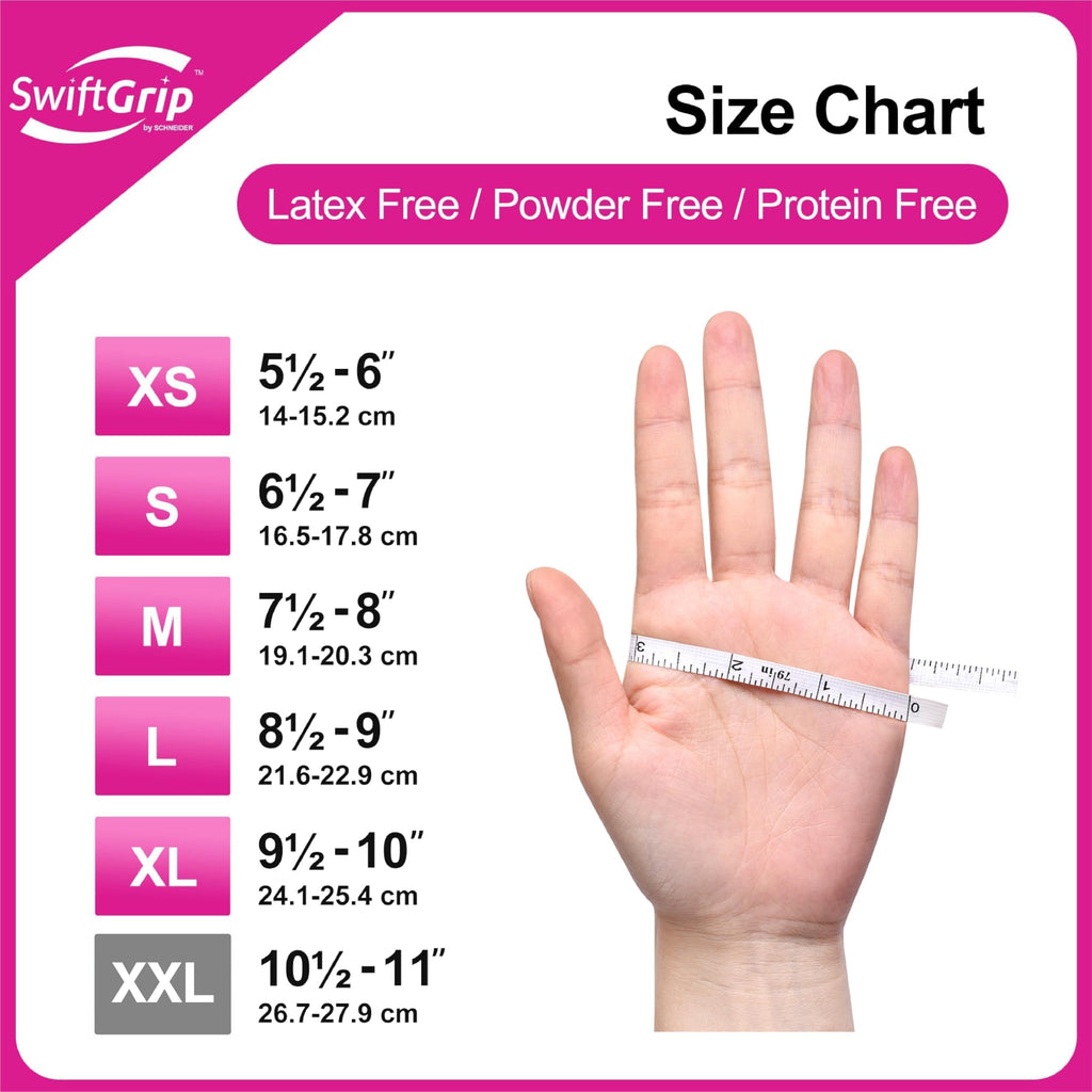 SwiftGrip Pink Gloves Powder-Free Nitrile Gloves, 100ct Box - 3-Mil, Gloves Disposable Latex Free, for Kitchen, Cleaning, Estheticians, Hair Stylist - Pink/Fuchsia(Small)