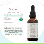 HerbEra Gentian USDA Organic – Alcohol-Free Bitter Drops for Digestive & Liver Support, Gentiana Lutea Dried Root, Appetite Wellness, Vegan, Herbal Supplement (2 fl oz)