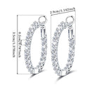 Sterling Silver Large Hoop Earrings for Women - Hypoallergenic Cubic Zirconia Loop Earrings for Ladies for Sensitive Ears Lightweight Fashion Huggie Earrings,30MM,for Her for Christmas Birthday Gifts