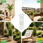 32.6inch Plant Trellis for Pot Climbing Plants Indoors & Outdoor, Garden Trellis for Potted Plants, Rust-Proof Metal Sturdy Yet Gentle Climbing Stakes Support for Ivy Pothos Hoya Monstera (4pcs)
