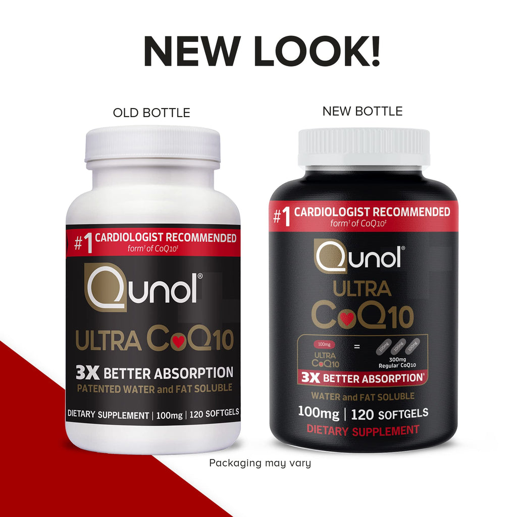 Qunol Ultra CoQ10 100mg, 3x Better Absorption, Patented Water and Fat Soluble Natural Supplement Form of Coenzyme Q10, Antioxidant for Heart Health, 240 Count Softgels