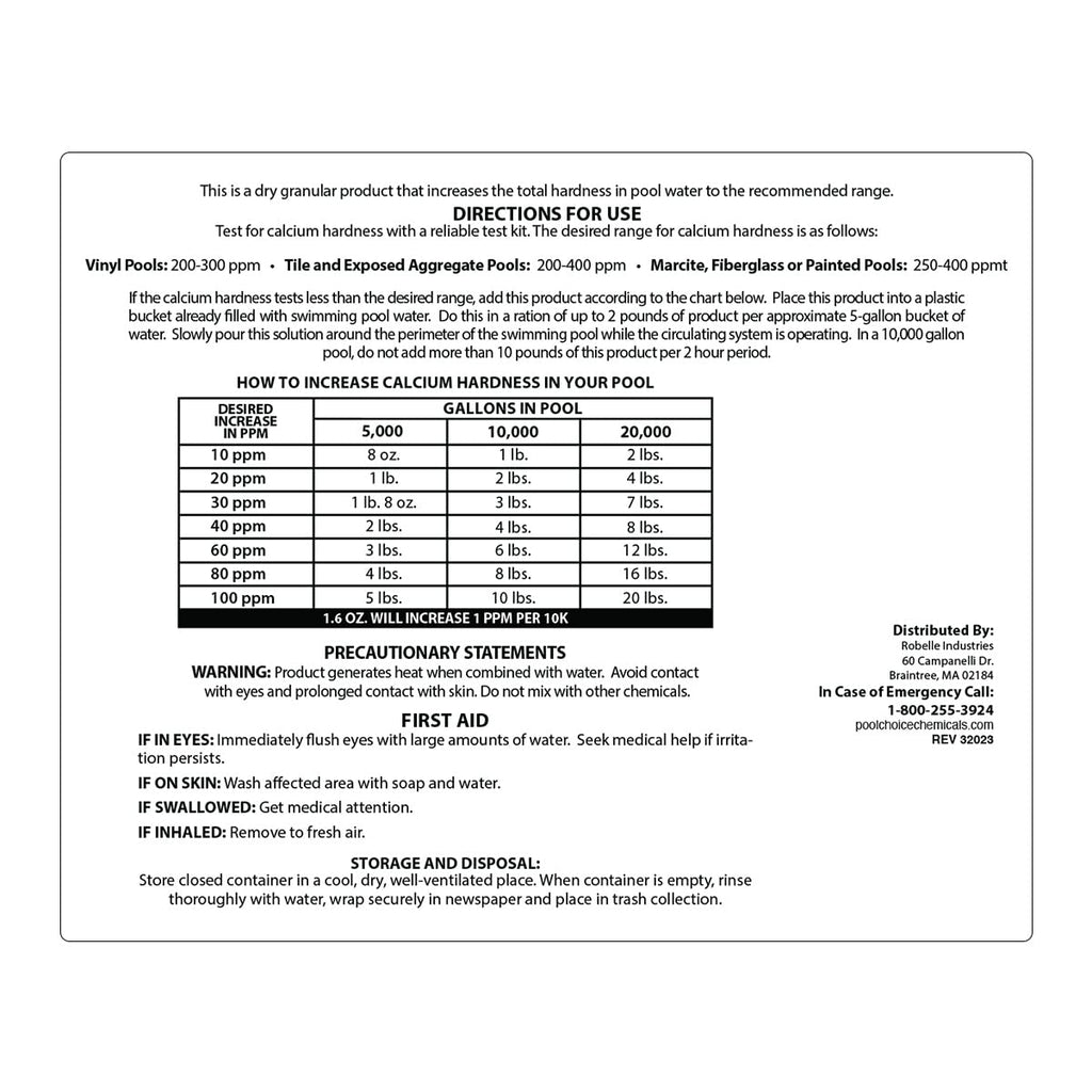 SpaChoice 25-Pounds Premium Increase Calcium, Calcium Hardness Increaser