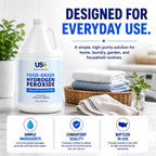 US+ Hydrogen Peroxide 3%, Food Grade, USP - Made in USA, 1 Gallon