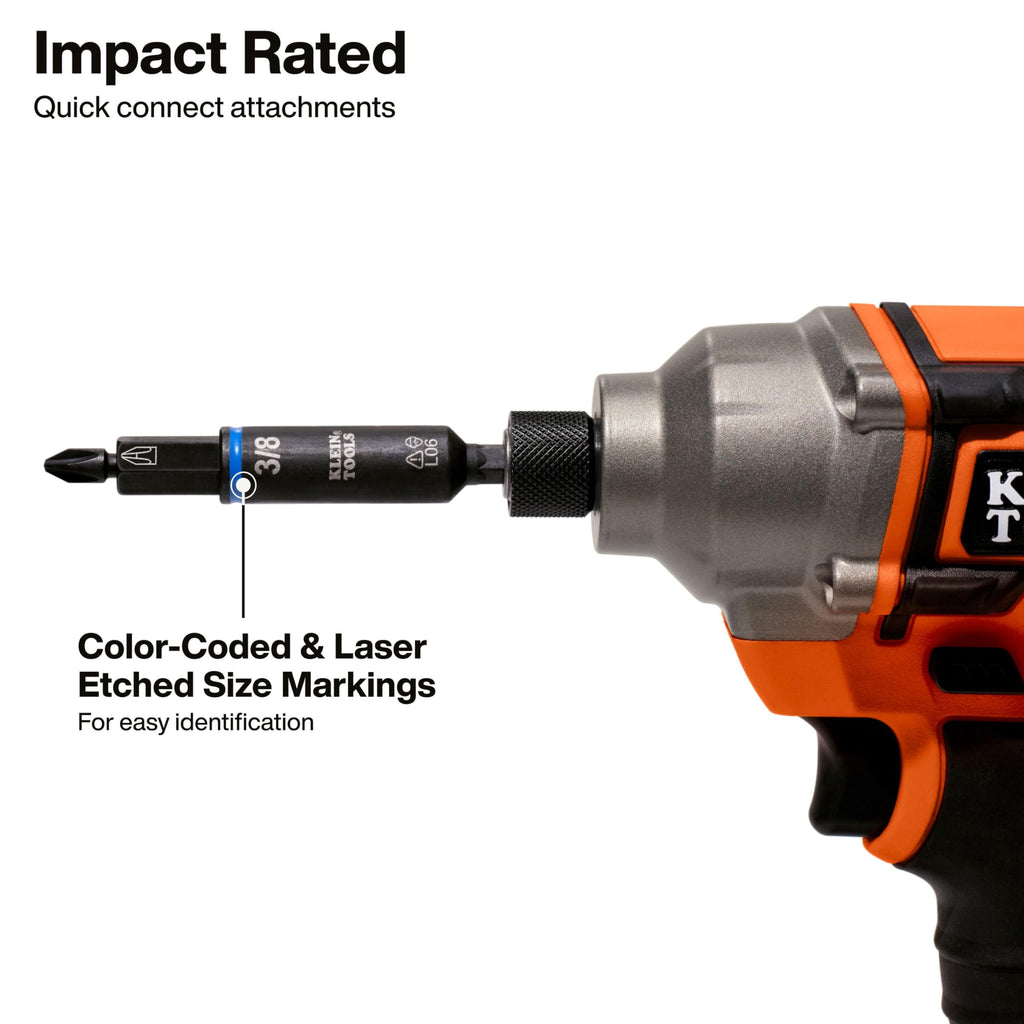 Klein Tools 32500HD Multi-Bit Screwdriver/Nut Driver, Impact Rated 11-in-1 Tool with Phillips, Slotted, Square and Torx Tips