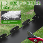 Landscape Edging 4 Inch Tall 40FT with 50Pcs Metal Spikes, Plastic Garden Edging Border Landscape Edging Border Lawn Edging for Landscaping, Flower Bed, Yard