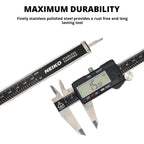 NEIKO 01407A Electronic Digital Caliper Measuring Tool, 0-6 Inches Stainless Steel Construction with Large LCD Screen Quick Change Button for Inch Fraction Millimeter Conversions, Digital Caliper