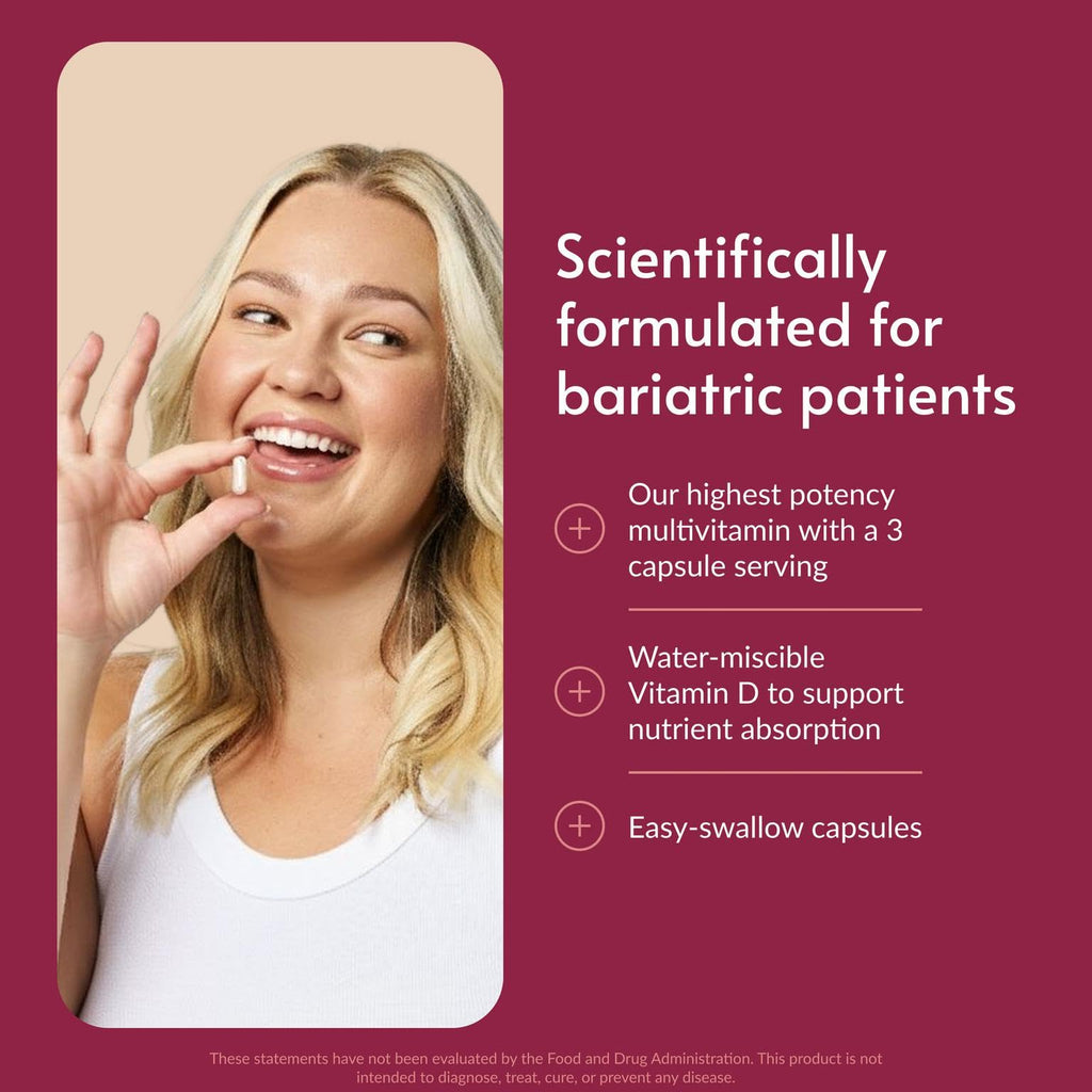 Bariatric Advantage Ultra Multivitamin with Iron - Ultra Multi with Iron - Capsule Format Multivitamin - Provides Full Complex of B Vitamins - with Vitamin C, Chromium & More - 270 Capsules