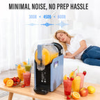 Lifecreek 98oz Slushie Machine for Home with No Ice Needed, 6 Preset Programs, Self-Cleaning Function, Quiet Operation, Perfect for Making Frozen Margaritas, Milkshakes, Smoothies, Frappes,Blue