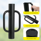 Fumingpal T Post Driver - 12LB Fence Post Driver Heavy Duty Hand Post Pounder with Handle Black Steel Rammer for U Fence Post Wooden Post Hole Diggers,Black