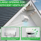 8 Inch Hooded Wall Vent with Screen and Damper,Outdoor Wall Exhaust Vent Cover Wall Cap for Exterior Kitchen Range Hood Ventilation Dryer HVAC Duct Air Exhaust, Galvanized Steel, White